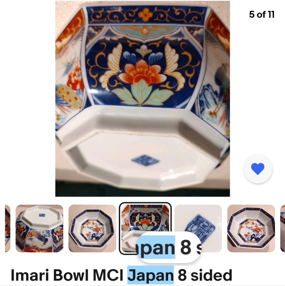 Imari bowl from MCI Japan is a stunning piece of decorative collectible.